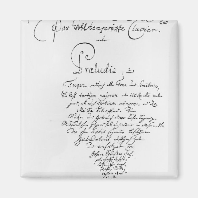 Íman Título manuscrito do poço temperado (Frente)