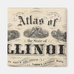 Íman Título Page Atlas do Estado de Illinois