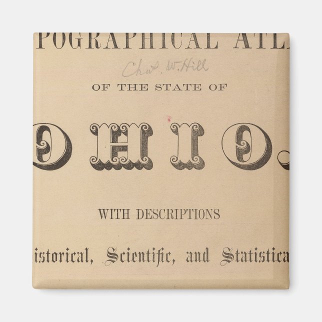 Íman Título Página de um Atlas Topográfico (Frente)