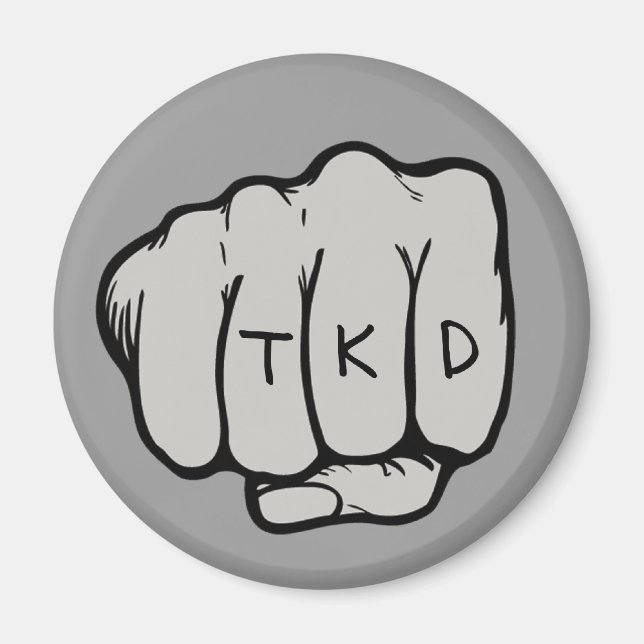 Íman TKD Fist Round Magnet (Frente)