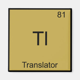 Íman Tl - Tradutor - Símbolo De Elemento De Química E