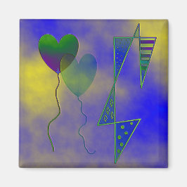 Íman "To Moon With Love" Magnet Quadrado De 2 polegadas