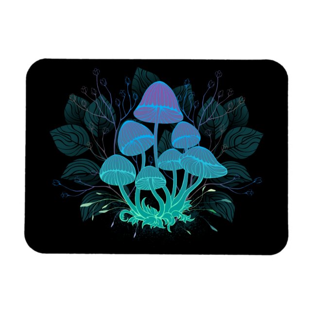 Íman Toadstools em arbustos (Horizontal)