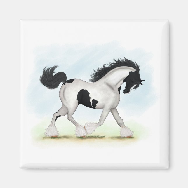 Íman Tobiano Gypsy Vanner Horse (Frente)