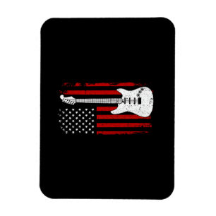 Íman Toca Música Bandeira Americana US Guitarras Elétri