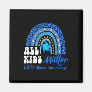 Íman Todas as Crianças - Abuso Infantil Azul-Arco-Íris