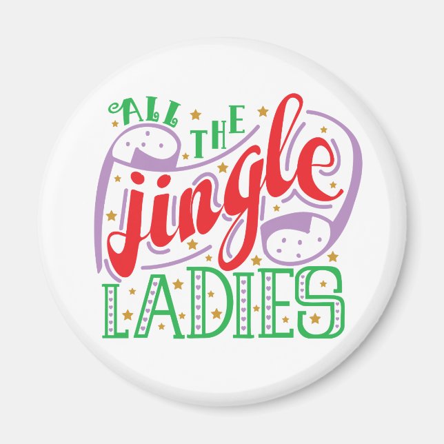 Íman Todas as Damas de Jingle Natal | Magnet (Frente)