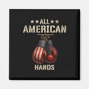 Íman Todas as Mãos Americanas Boxando a bandeira Patrió