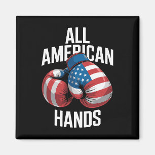 Íman Todas as Mãos Americanas Boxando Luvas Patriotas U