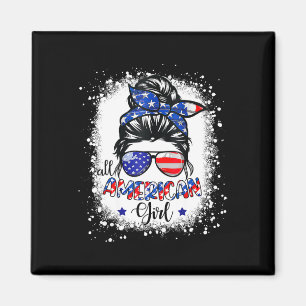 Íman Todas as Meninas Americanas Camisas Usa Bandeira 4