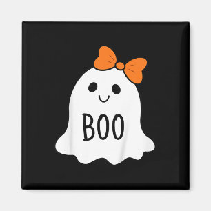 Íman Toddler Halloween Boo Ghost Com Um Arco De Garotas