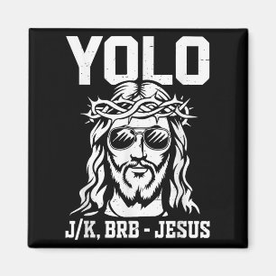 Íman Toddler Yolo Lol Jk Brb Jesus Cristo Deus Cristão