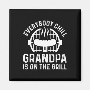 Íman Todo Mundo Chill Avô Está No Chef De Churrasco Gre