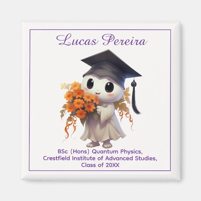 Íman 🎓 Todo texto Física Chibi Graduação (Frente)