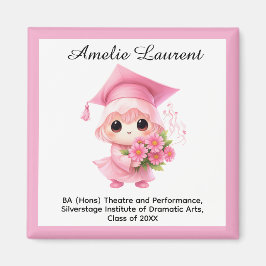 Íman 🎓 Todo texto personalizado Chibi Bloom Graduação