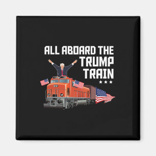 Íman Todos a Bordo do Trem Trump América Patriota Trump