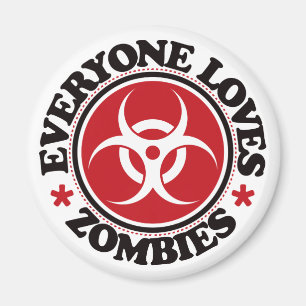 Íman Todos ama zombis - vermelho