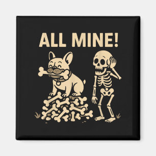 Íman Todos Meus Ossos de Cão de Halloween