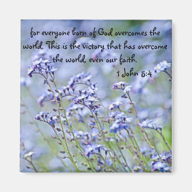 Íman todos nasceres de Deus bíblia verso 1 John 5:4 (Frente)