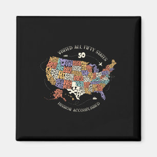 Íman Todos Os 50 Estados-Membros Visitaram O Mapa Dos 5