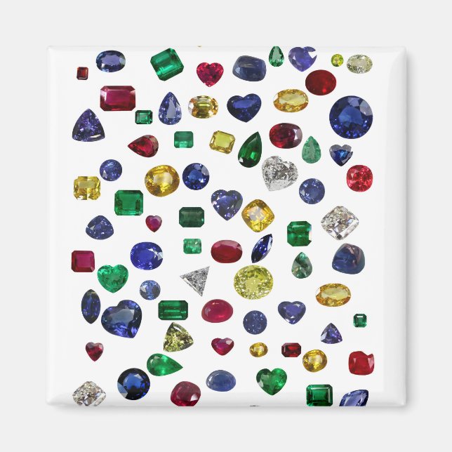 Íman Todos os Gemstones Coloridos (Frente)