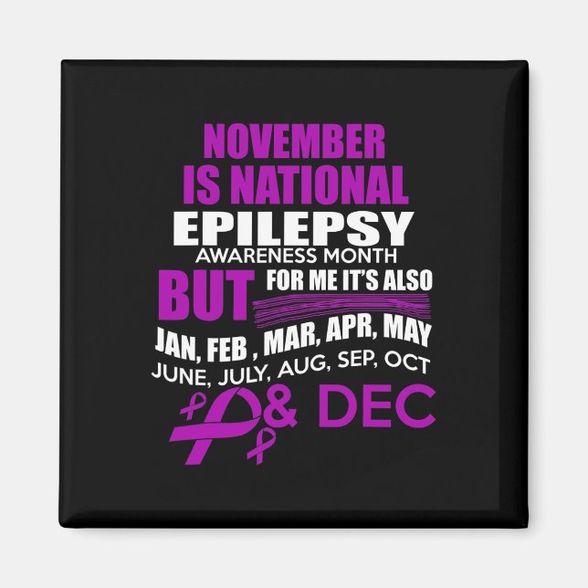Íman Todos os meses é Mês de Consciência Epilepsia para (Frente)