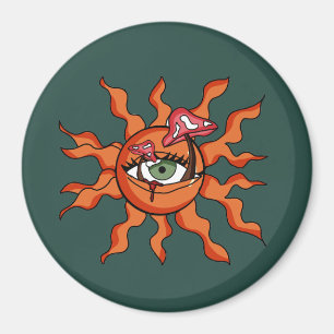Íman Todos os Raios de Cogumelo Vendo Sol