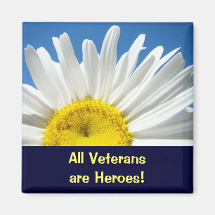 Íman Todos os Veteranos são Heróis! ímãs Flor de Margar