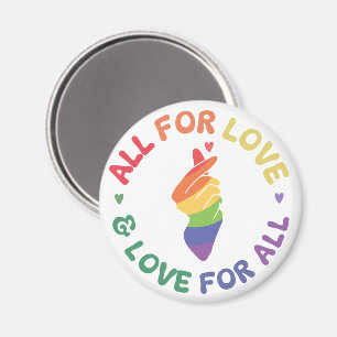 Íman Todos pela Mão LGBTQ+ do Orgulho Arco-Íris