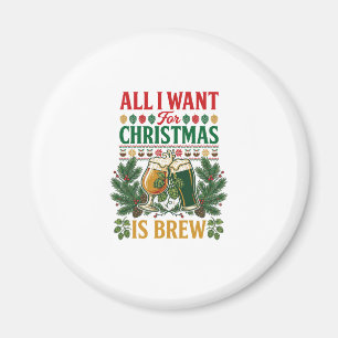 Íman Todos Querem Copos de Cerveja Cerveja de Natal Pin
