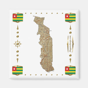Íman Togo Map + Sinal Magnet