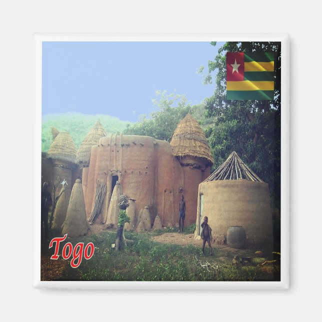 Íman TOGO zTG008, Taberma House, África, geladeira (Frente)