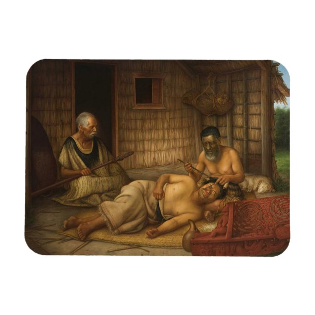 Íman "Tohunga-ta-moko no trabalho" - G. Lindauer (Horizontal)