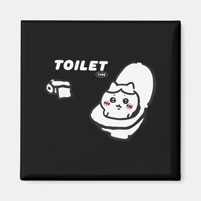Íman Toilet Time Chikawa Meme Tee  (Frente)