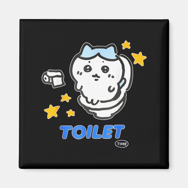 Íman Toilet Time Chikawa Meme Tee  (Frente)