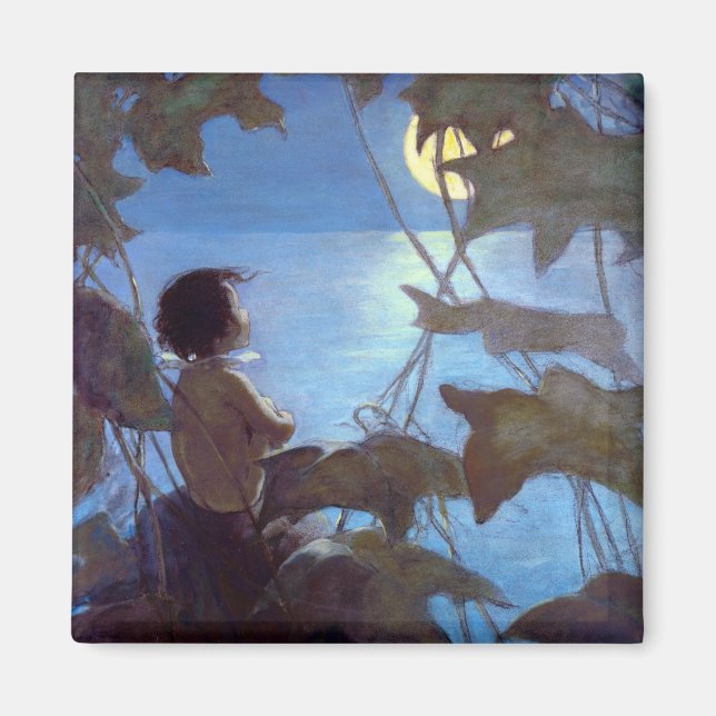 Íman Tom Assistindo a Lua, Jessie Willcox Smith (Frente)