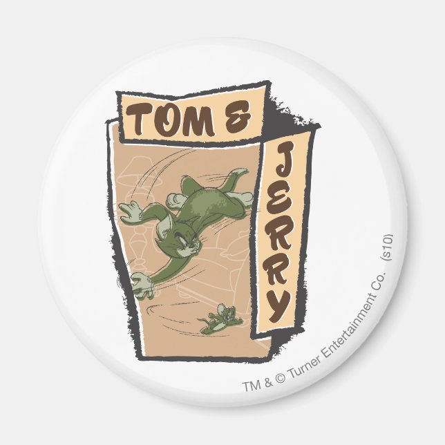 Íman Tom e Jerry em um sofá bronzeado (Frente)