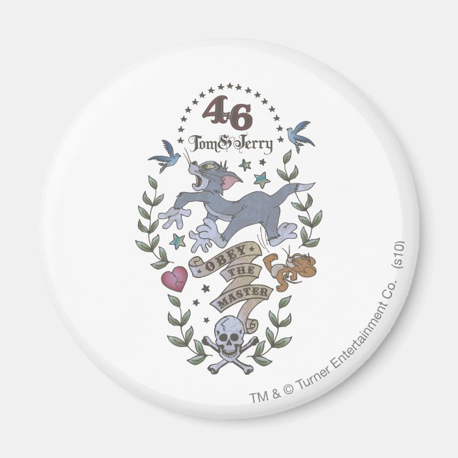 Íman Tom e Jerry Obey O Mestre 2 (Frente)