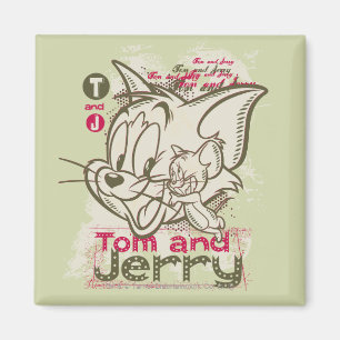 Íman Tom e rosa e verde de Jerry