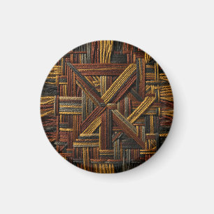 Íman Tom Geométrico de Fibra Têxtil em Tons Terrosos