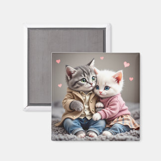 Íman Tom & Luna Valentine Magnet | Cute Cat Magnet