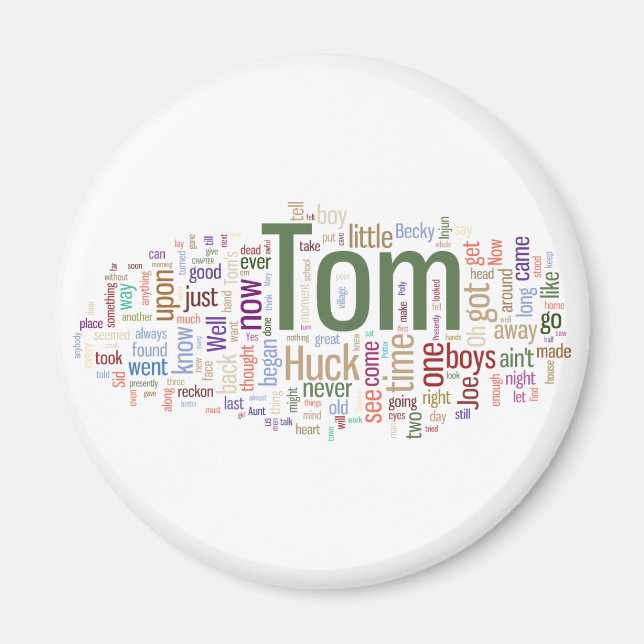 Íman Tom Sawyer Word Cloud (Frente)