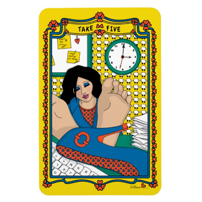 Íman Tomar Frigorífico Cinco_B_4x6 (Vertical)