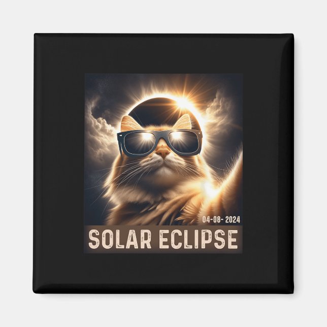 Íman Tomar Uma Selfie Com O Eclipse Solar 2024 Vestindo (Frente)