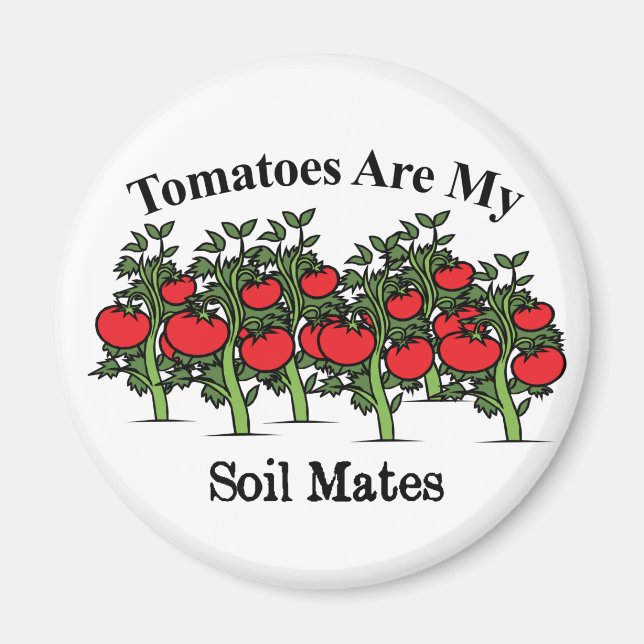 Íman Tomates Engraçados São Meus Amigos De Solo (Frente)