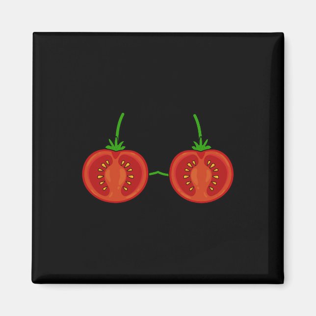 Íman Tomato Bra Costume Fácil Vegetal Halloween G (Frente)