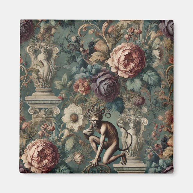 Íman Tome uma Arco - Design Floral Gótico (Frente)