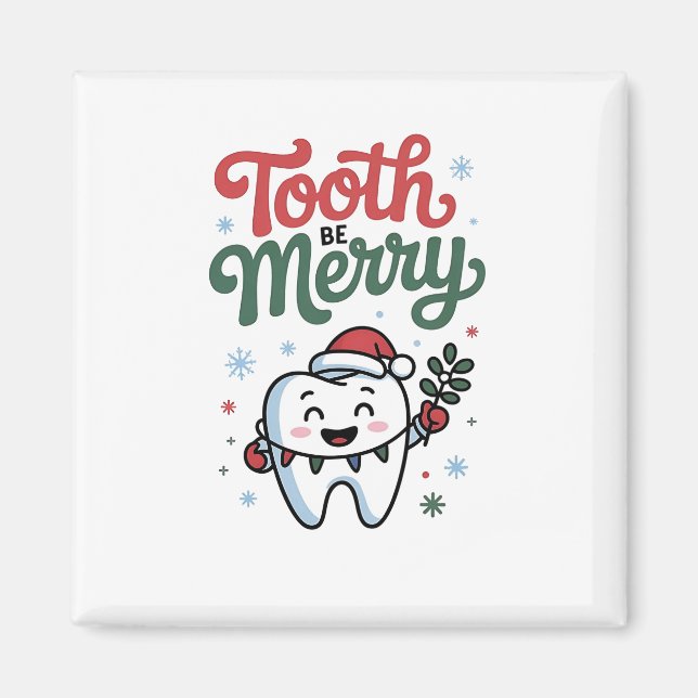 Íman Tooth Be Dental Dentist Feliz Natal Xmas (Frente)