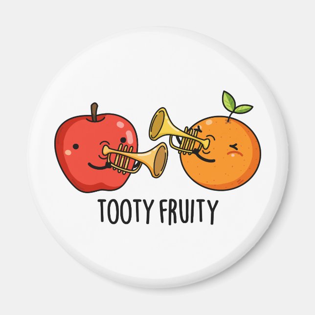 Íman Tooty Fruity Fruta Musical Engraçado Pun (Frente)