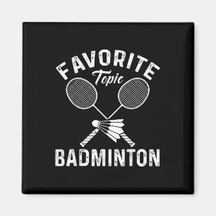 Íman Tópico Favorito Badminton Divertido Jogador de Esp